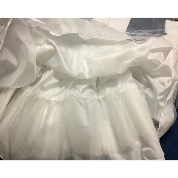 1st Communion/Flower Girl Dress-White W/Sash-Sz 7-Worn Once - Picture 11 of 12